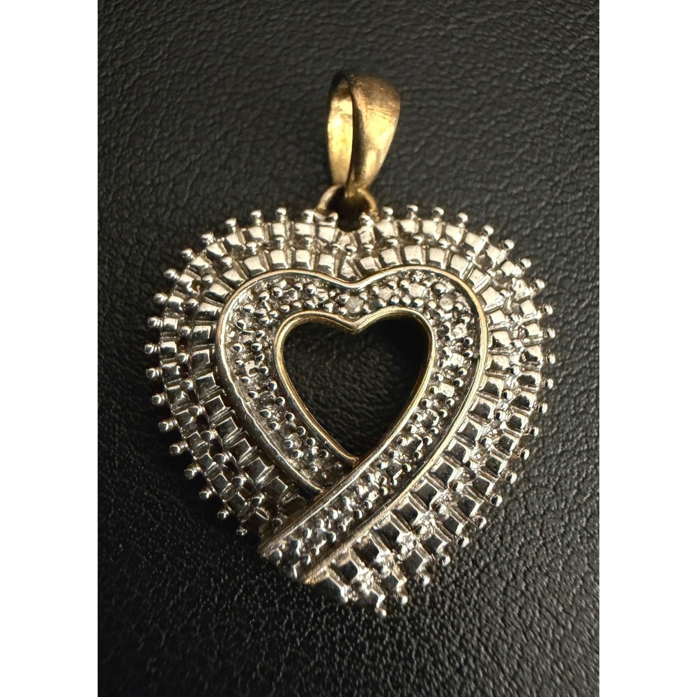 Ross Simons Heart Pendant Sterling Silver Vermeil Two Tone 925